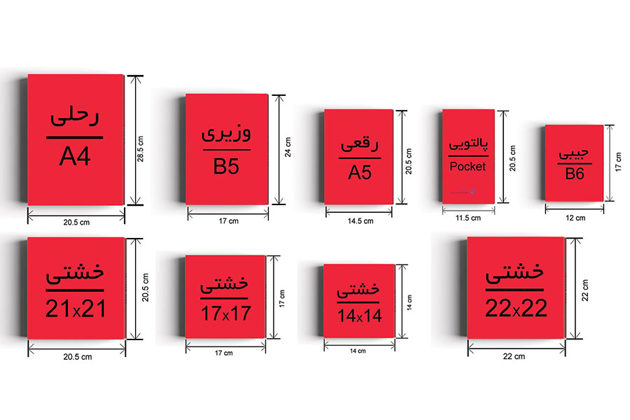 انواع قطع کتاب